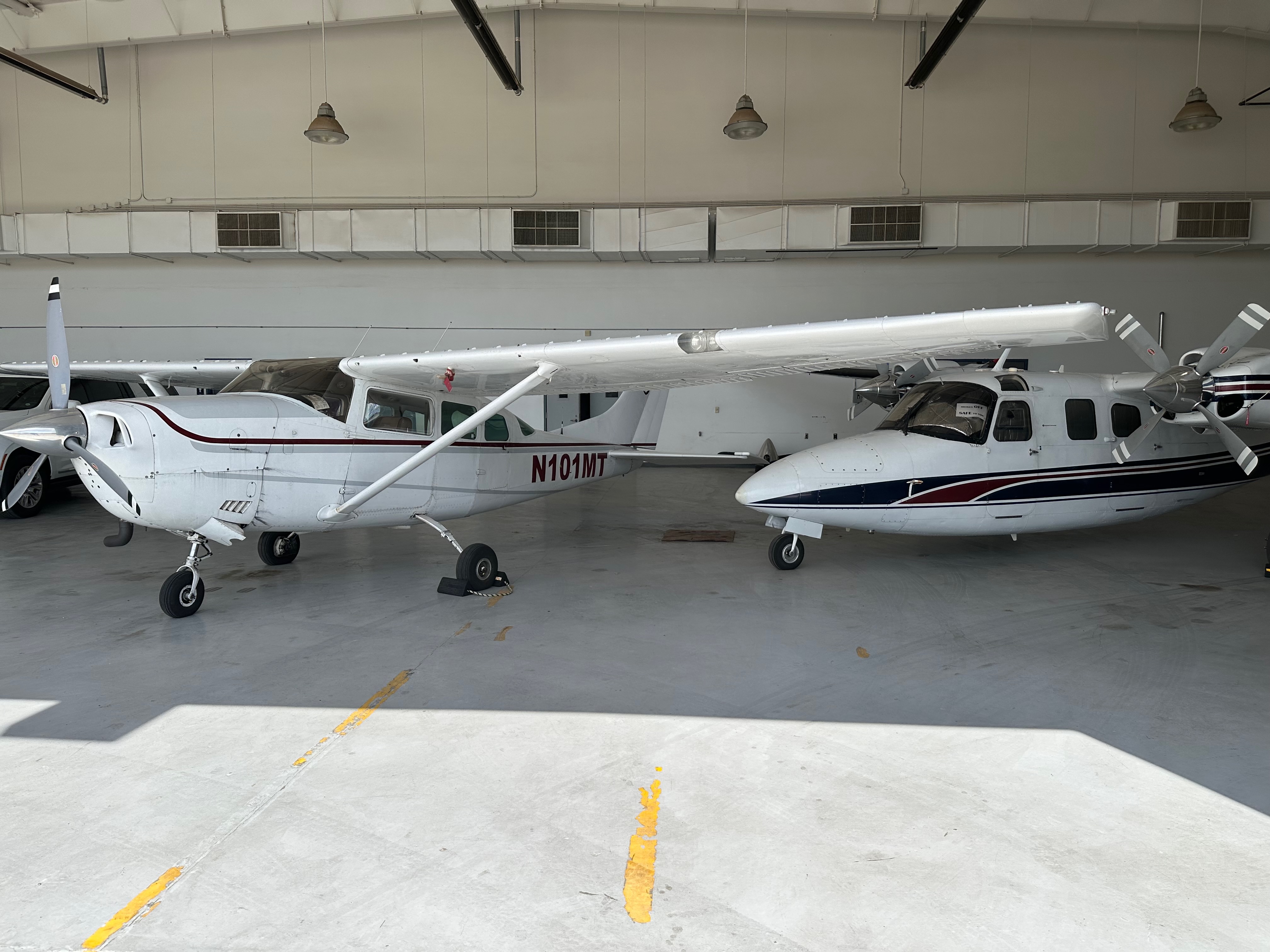 Talos Aviation fleet in hangar
